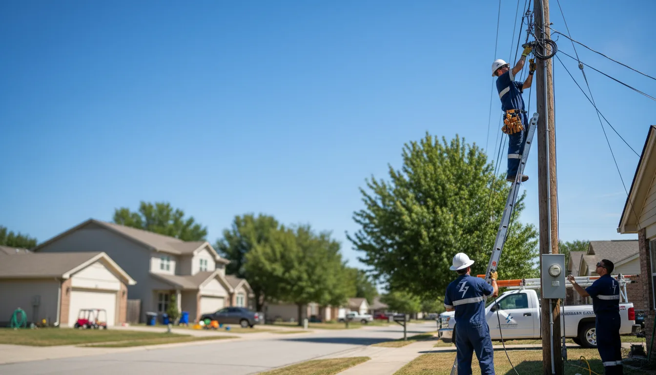 Residential electrician providing installation services in Garland, NE